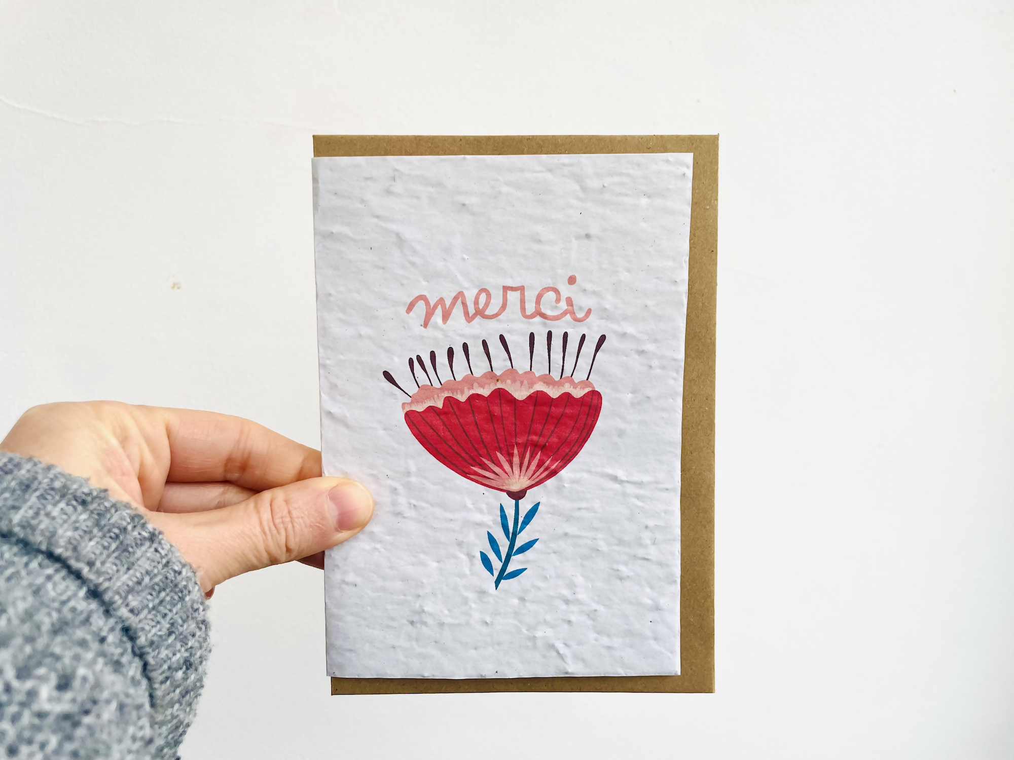 Carte à planter Merci fleurs