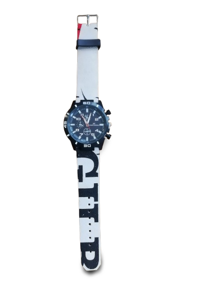 Montre avec bracelet en ballon de Rugby