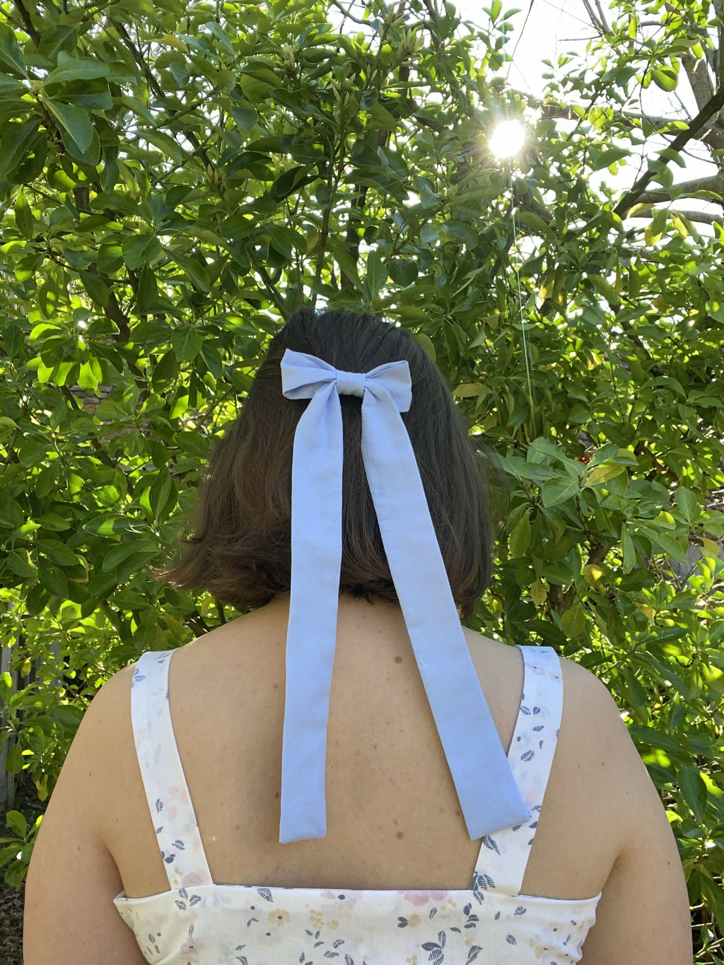 Upcycled bow barrette - Cosmos