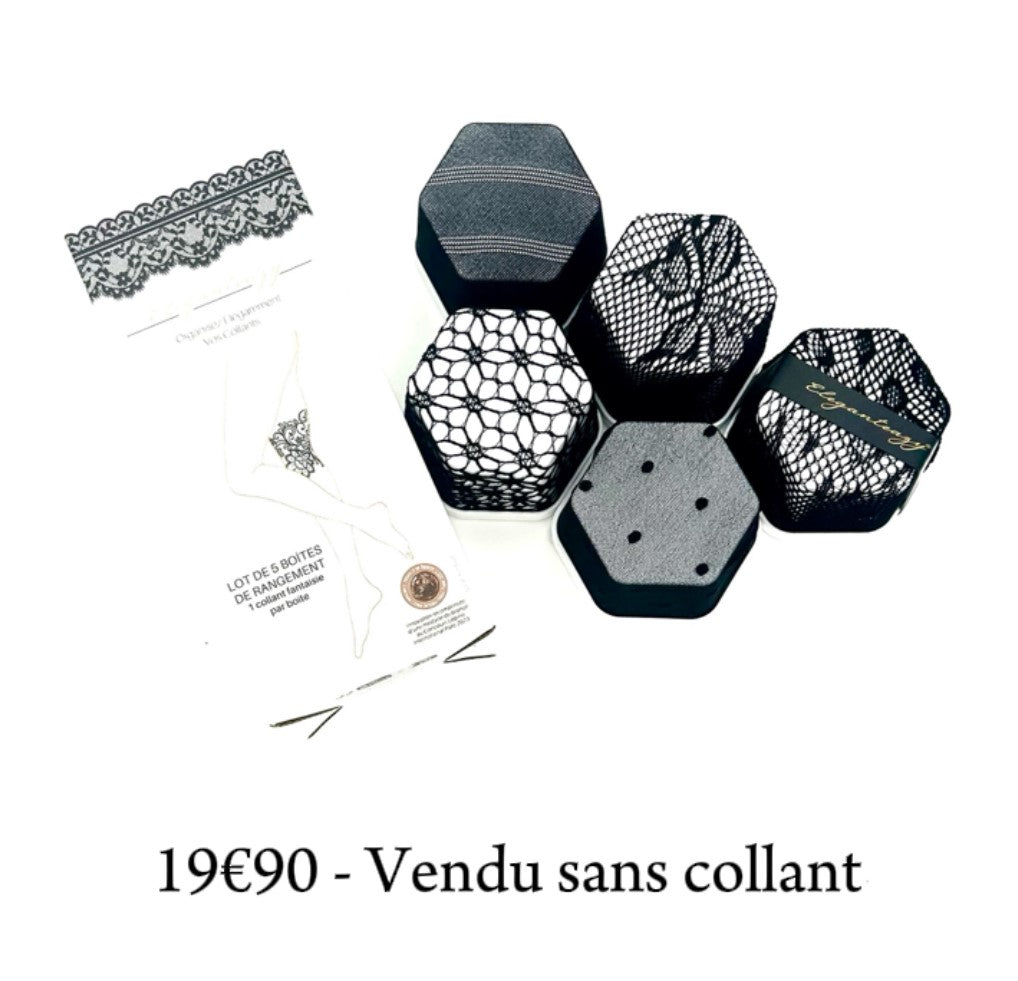 Coffret de 5 petits écrins Eleganteazy - vendu sans collant