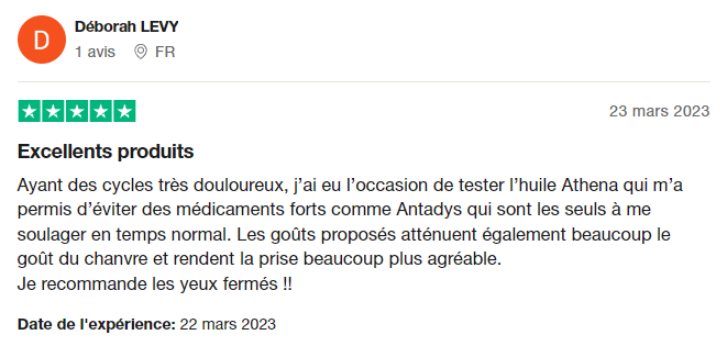 Huile de cbd douleurs menstruelles avis