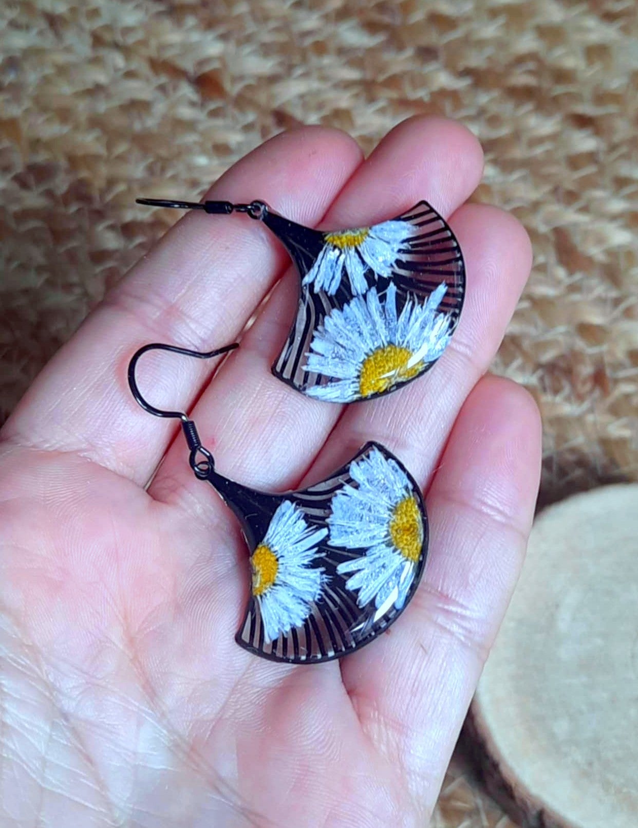 Boucles d'oreille, Pâquerettes