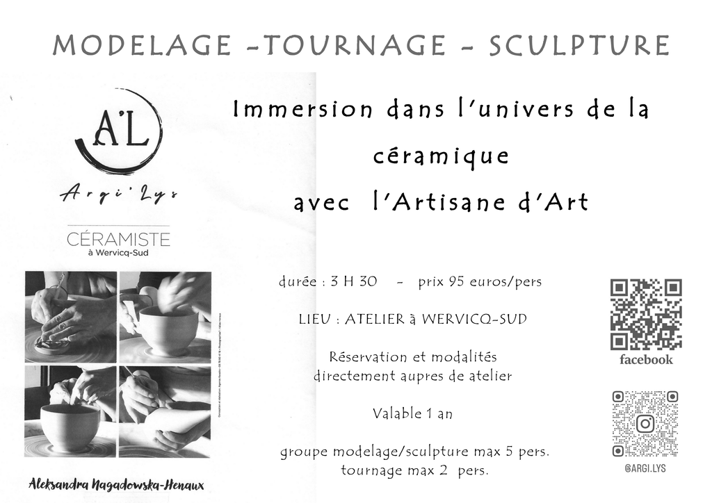 ateliers immersion poterie