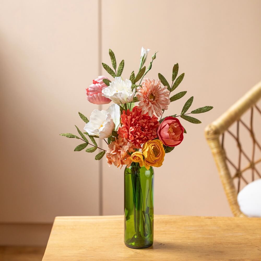 Bouquet fleurs en papier Chagall