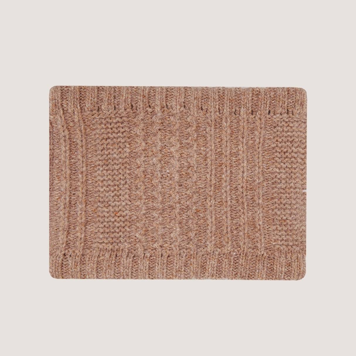 Bonnet et Tour de cou Laine Française marron