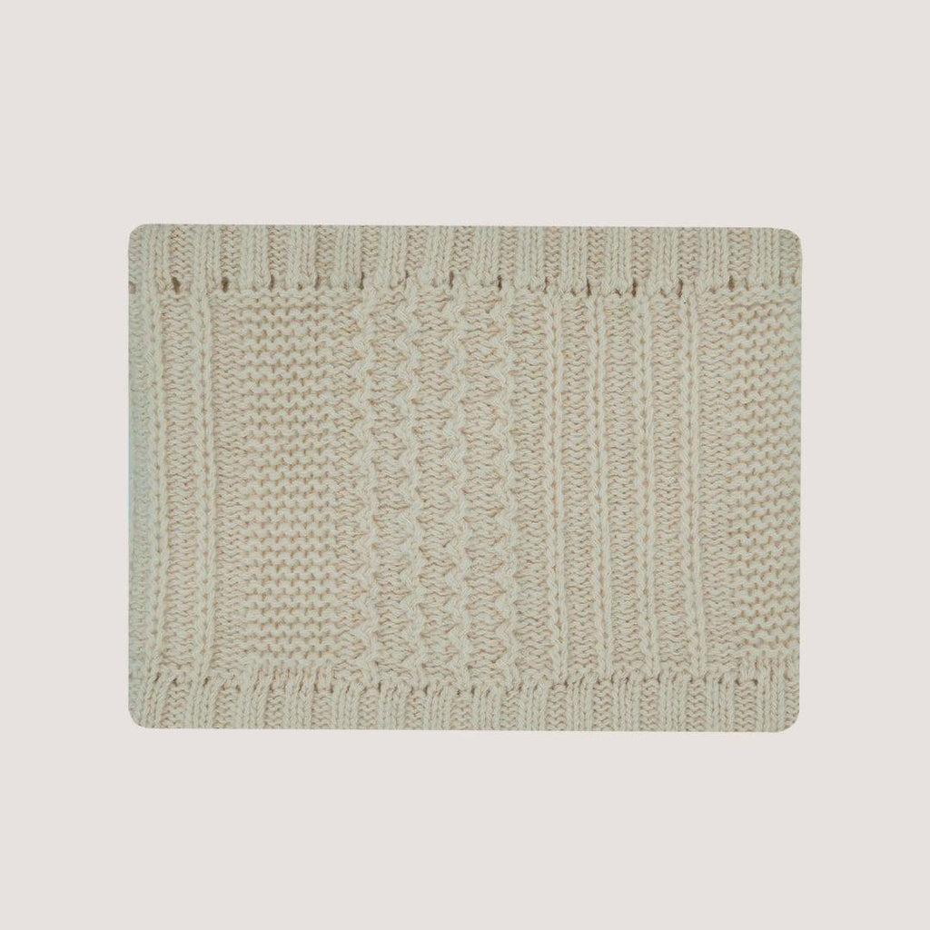Bonnet et Tour de cou Laine Française - Blanc Bonnet
