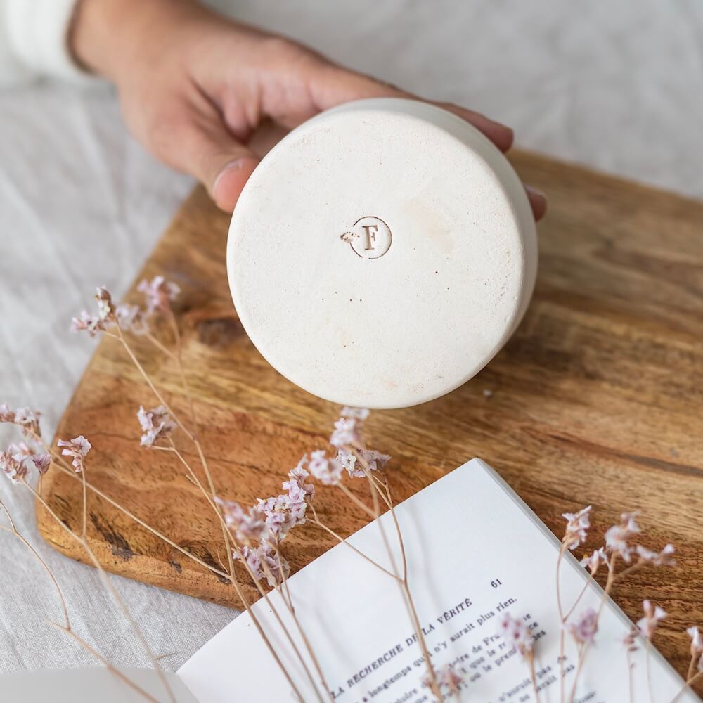 bougie-fleurie-flowrette-artisanale-orange