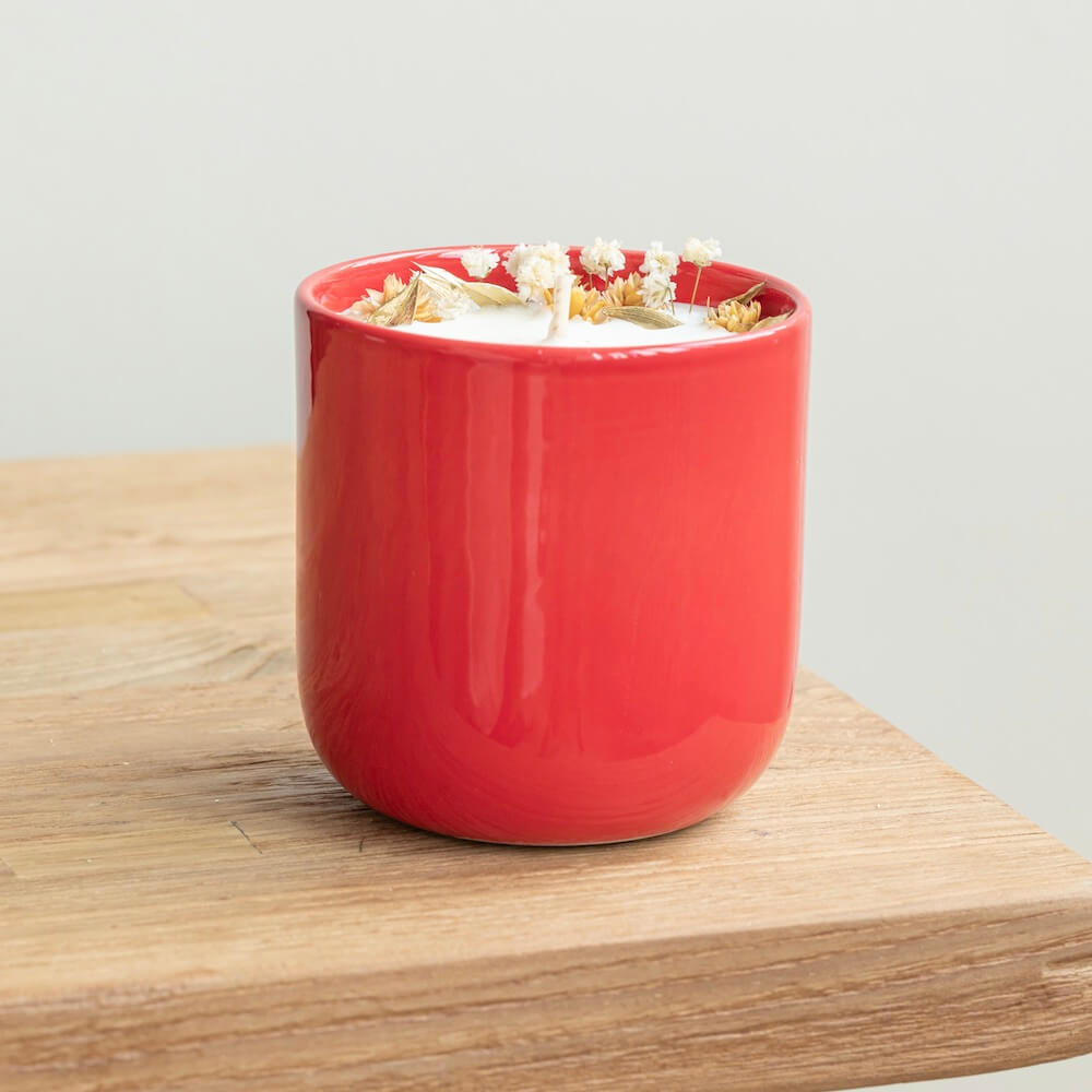 bougie-fleurie-flowrette-artisanale-rouge