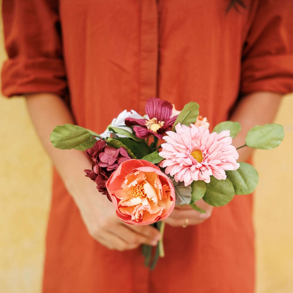Bouquet fleurs en papier Valadon