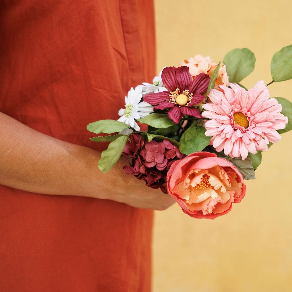 Bouquet fleurs en papier Valadon