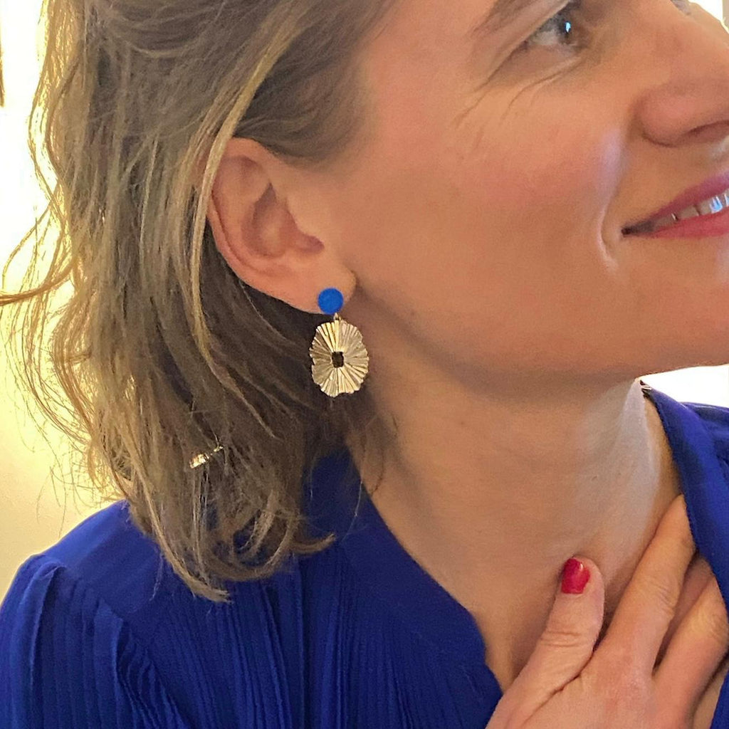 Boucles d'oreilles soleil pendantes - Les Lumineuses