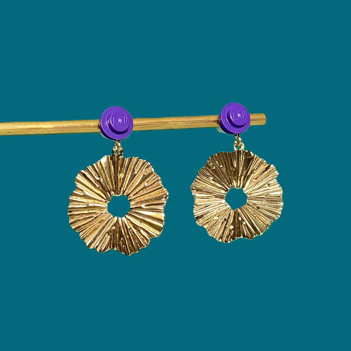 Boucles d'oreilles soleil pendantes - Les Lumineuses