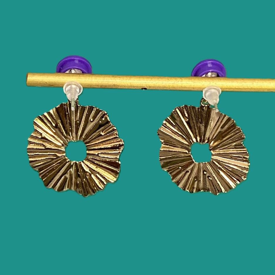 Boucles d'oreilles soleil pendantes - Les Lumineuses