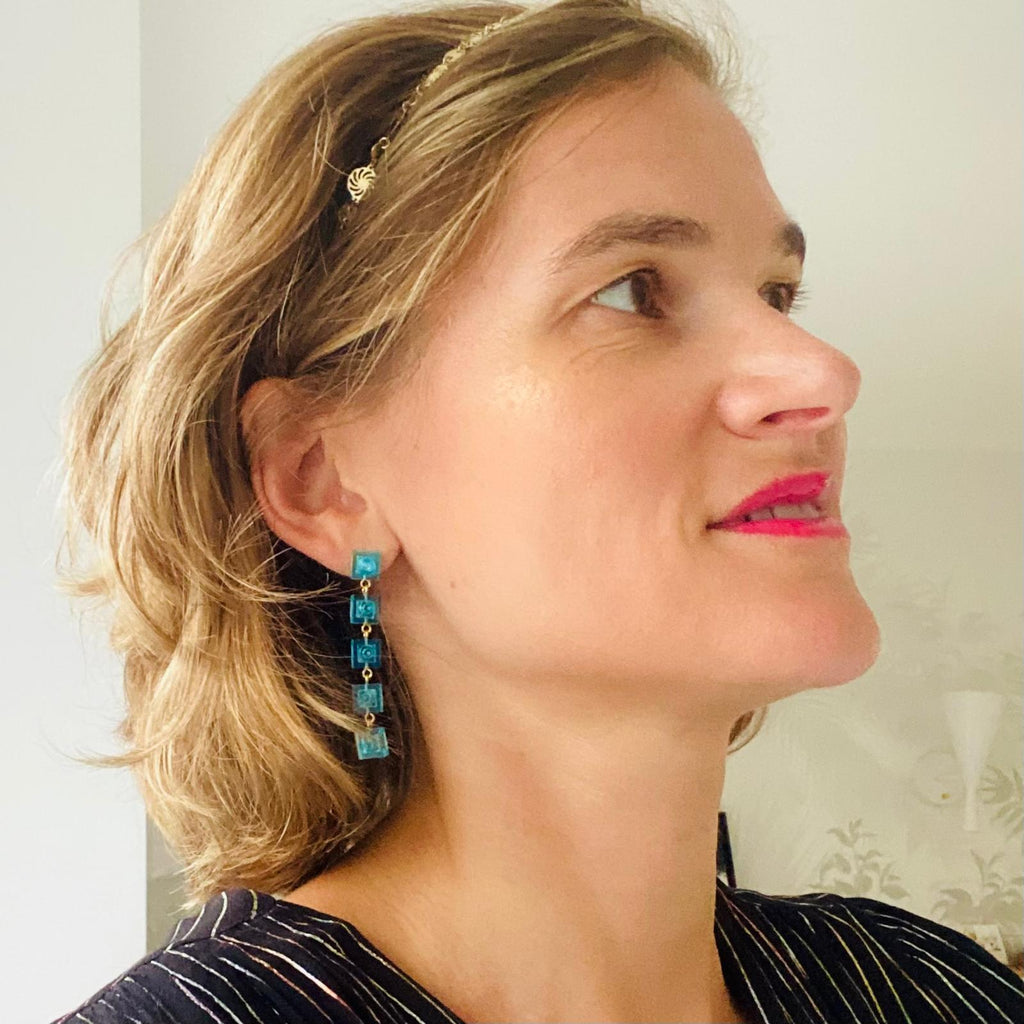 Gold Dangle Earrings - Les Somptueuses