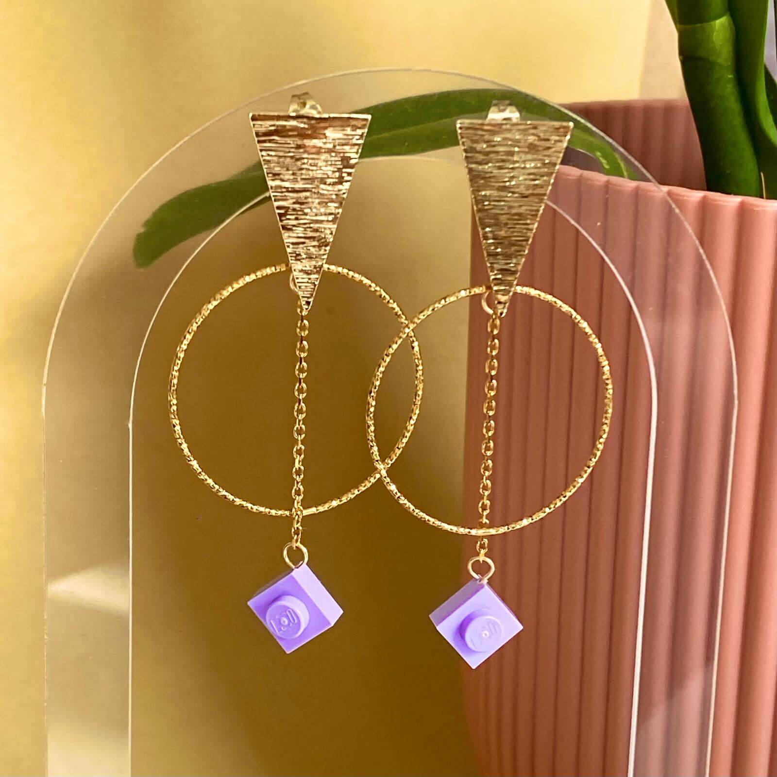 Golden ethnic earrings - Les Voyageuses
