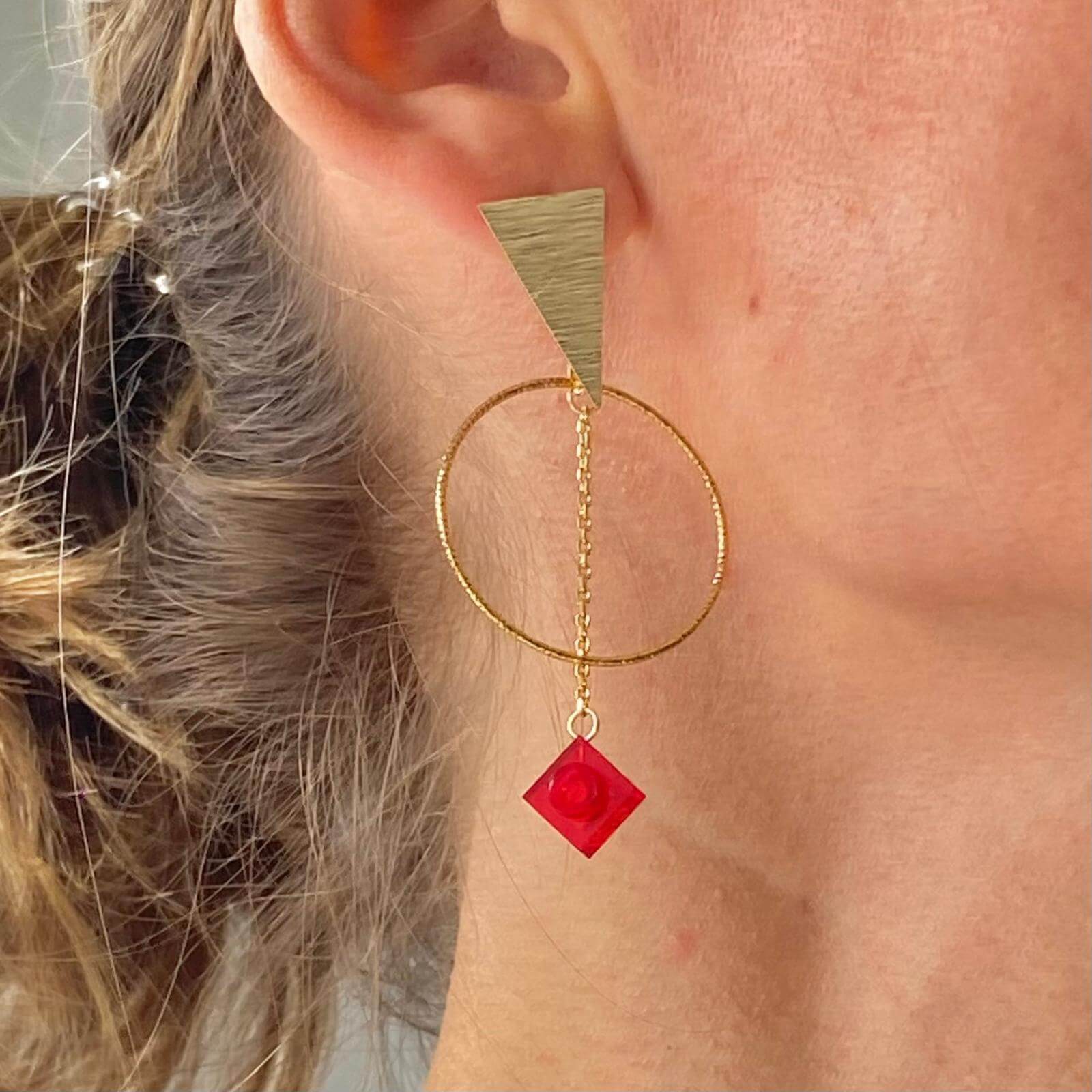 Golden ethnic earrings - Les Voyageuses