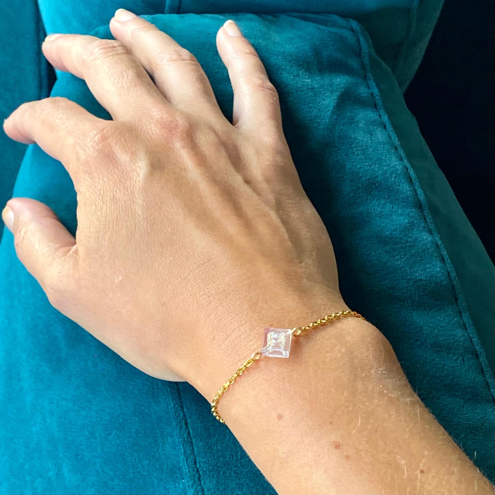 Bracelet avec chaîne fine dorée - Les Hypnotiseuses