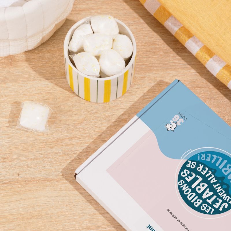 Pods de lessive poudre sans plastique