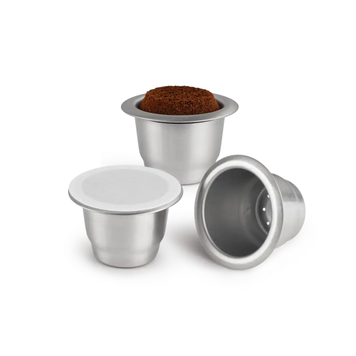 Reusable & refillable stainless steel capsules compatible with Nespresso®