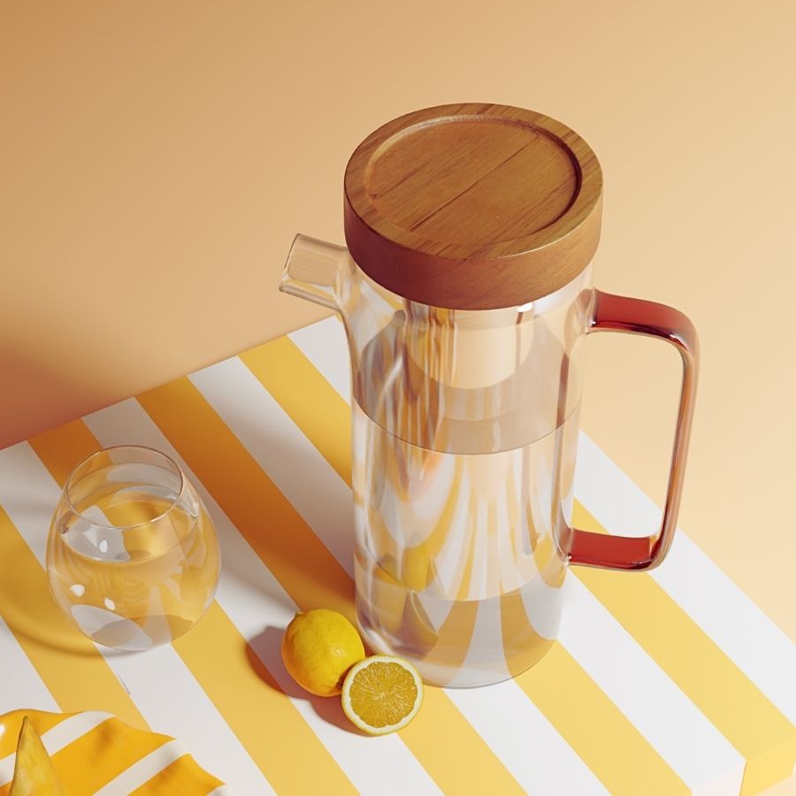 Carafe filtrante en verre  écologique 1,5L