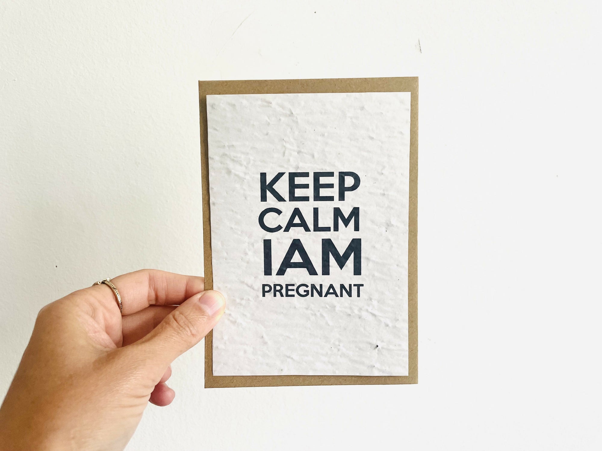 Carte à planter Keep calm i m pregnant annonce grossesse