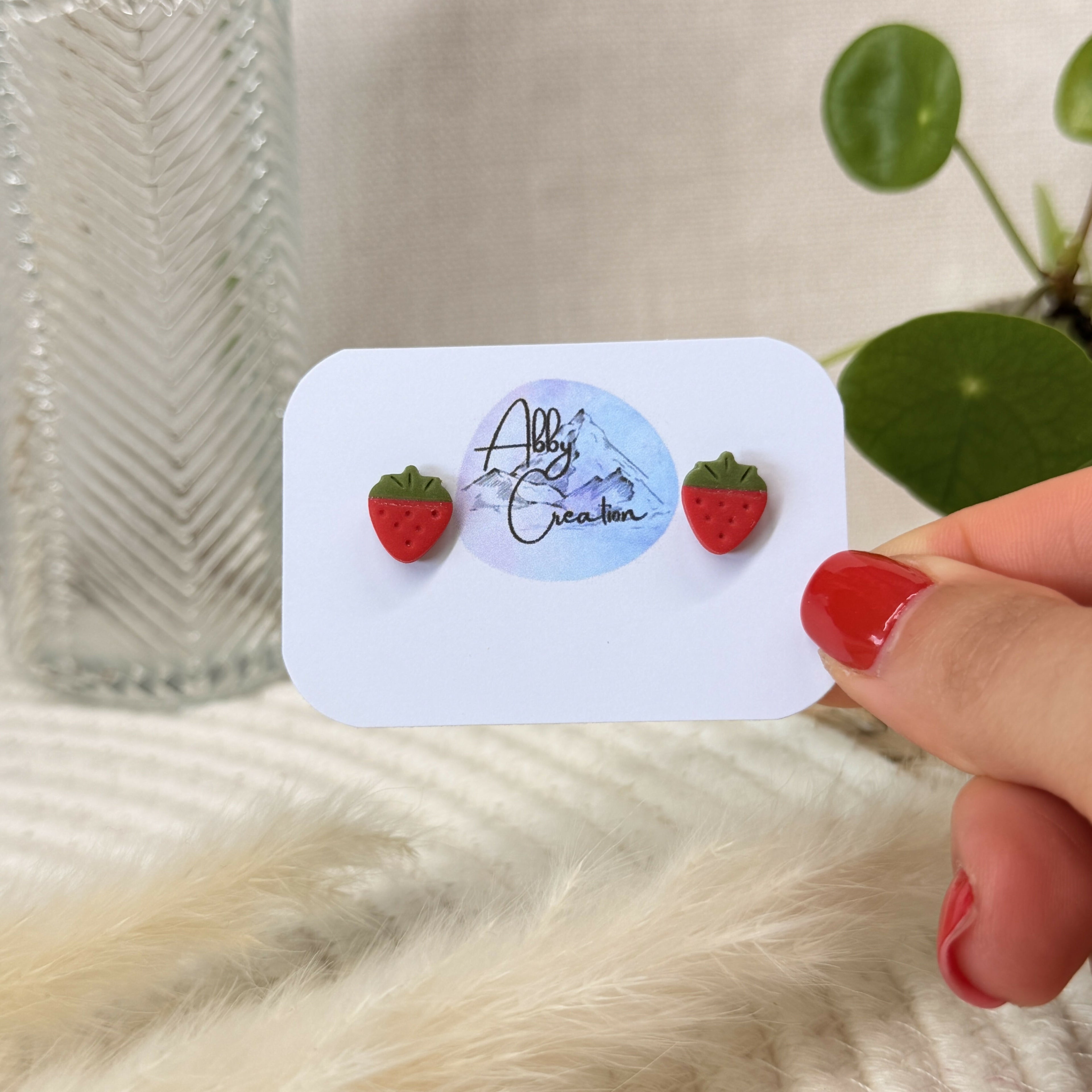 Boucles Puce Fraise