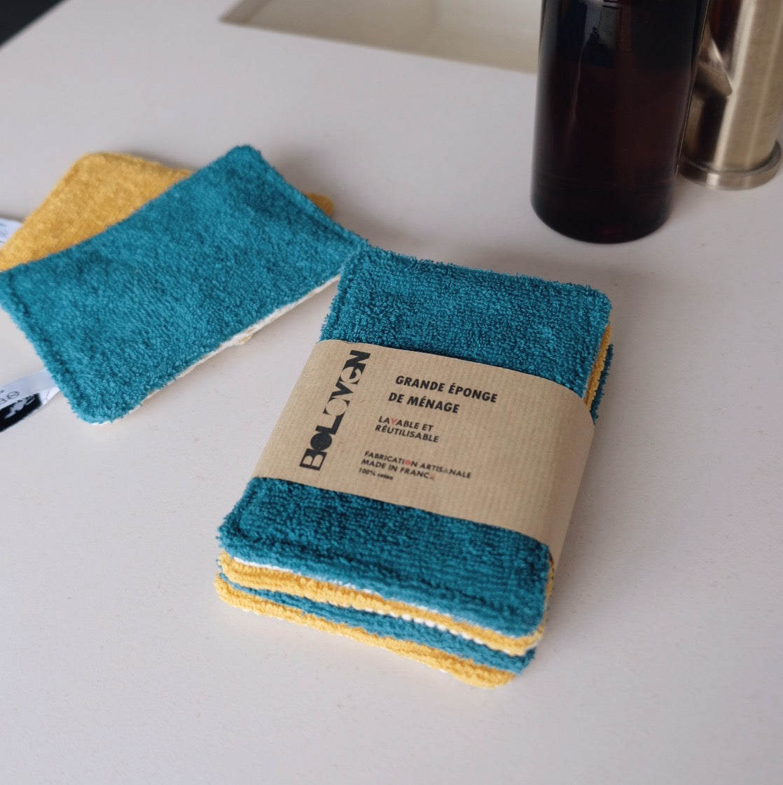Kit de 4 grandes éponges de ménage