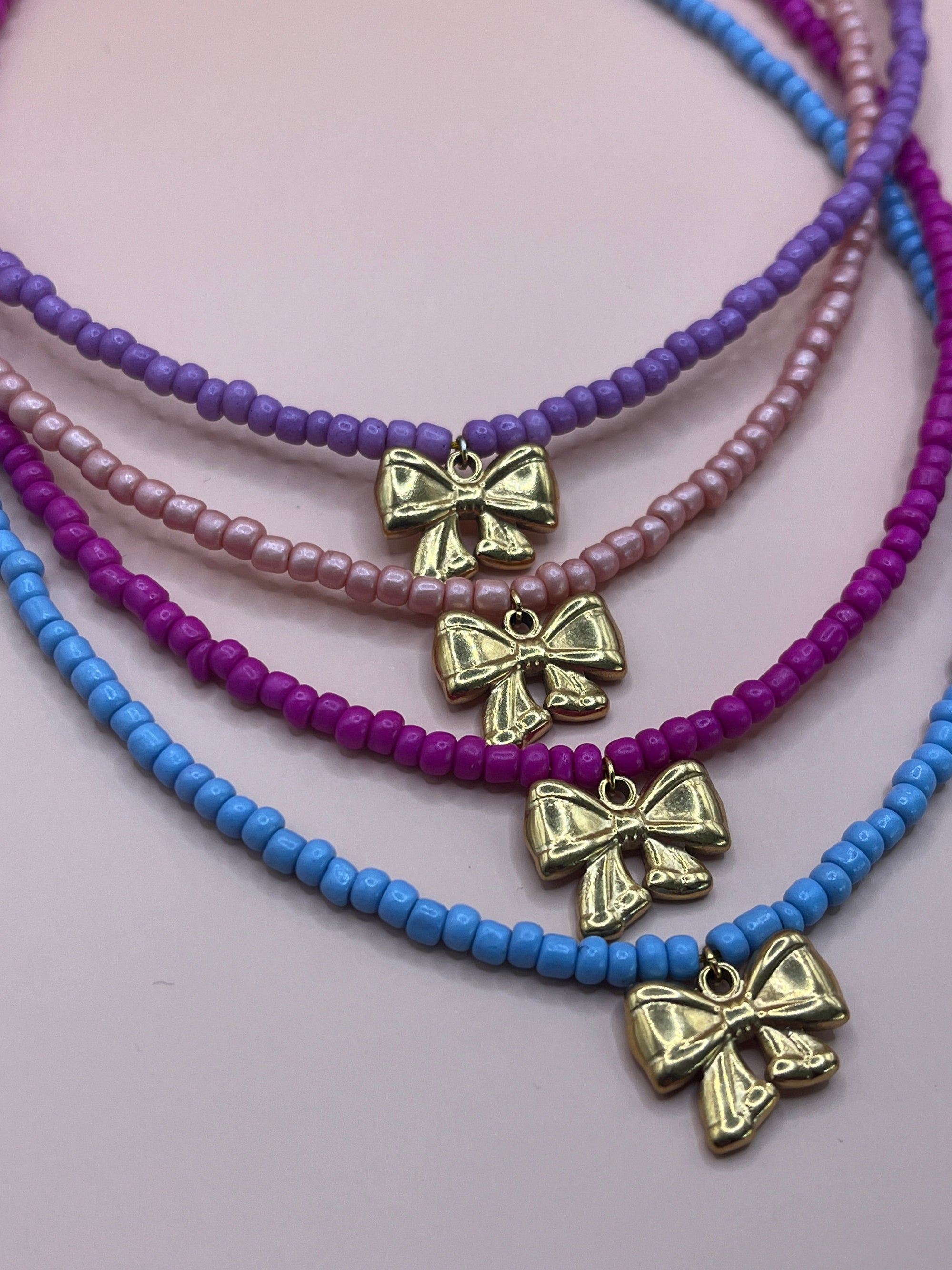 collier noeud perles