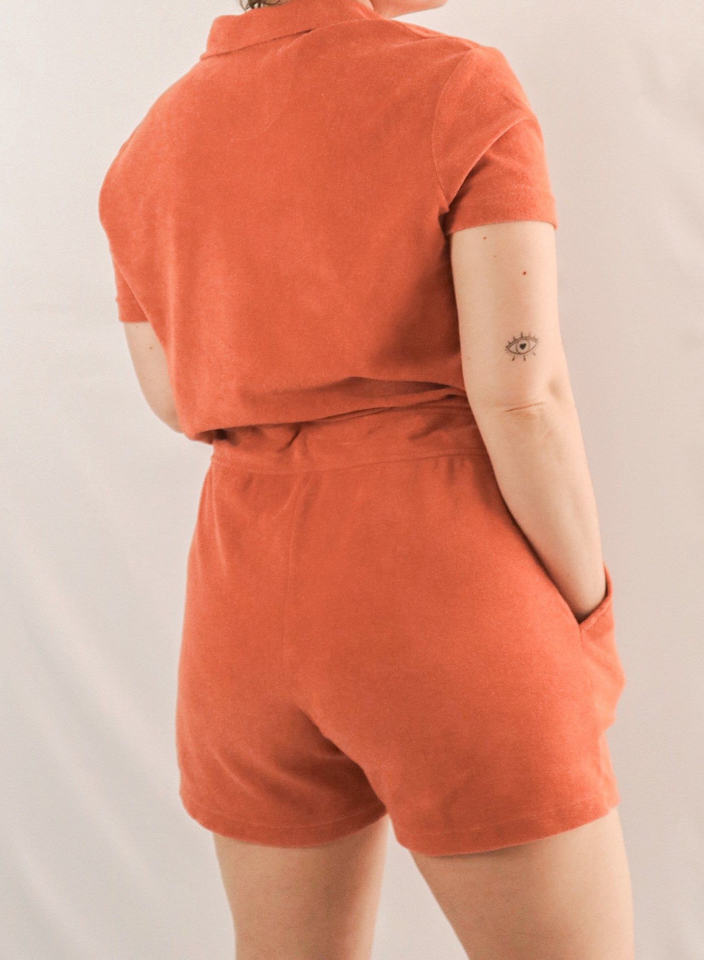 Terry jumpsuit Bari - Terra Cotta