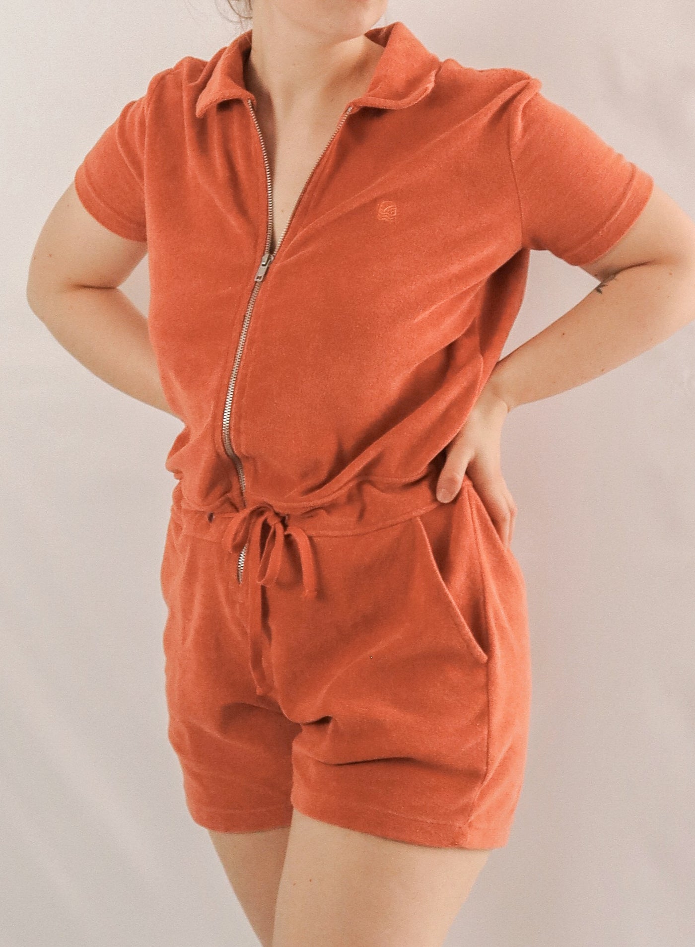 Terry jumpsuit Bari - Terra Cotta