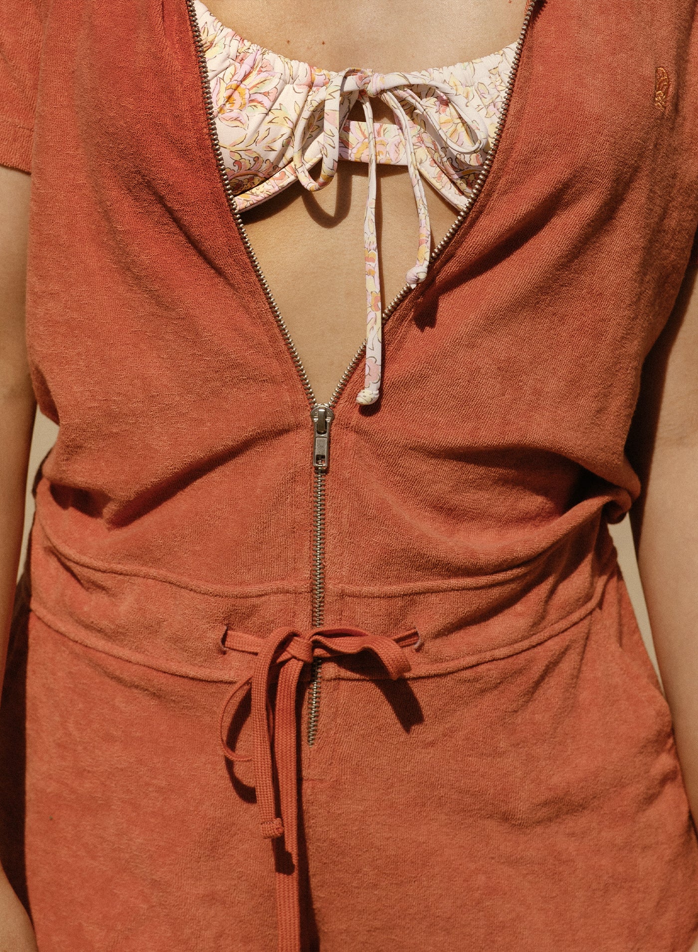 Terry jumpsuit Bari - Terra Cotta