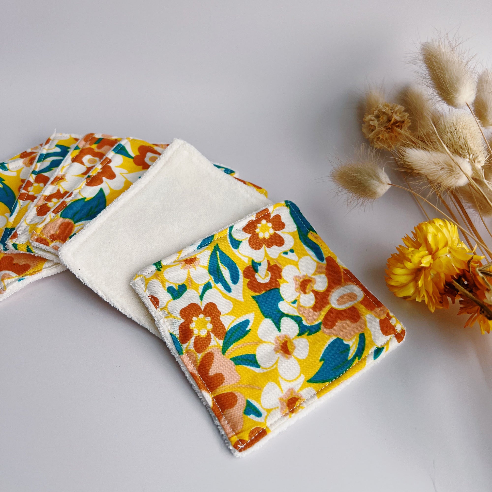 Kit de 7 cotons lavables en micro éponge de coton biologique | été
