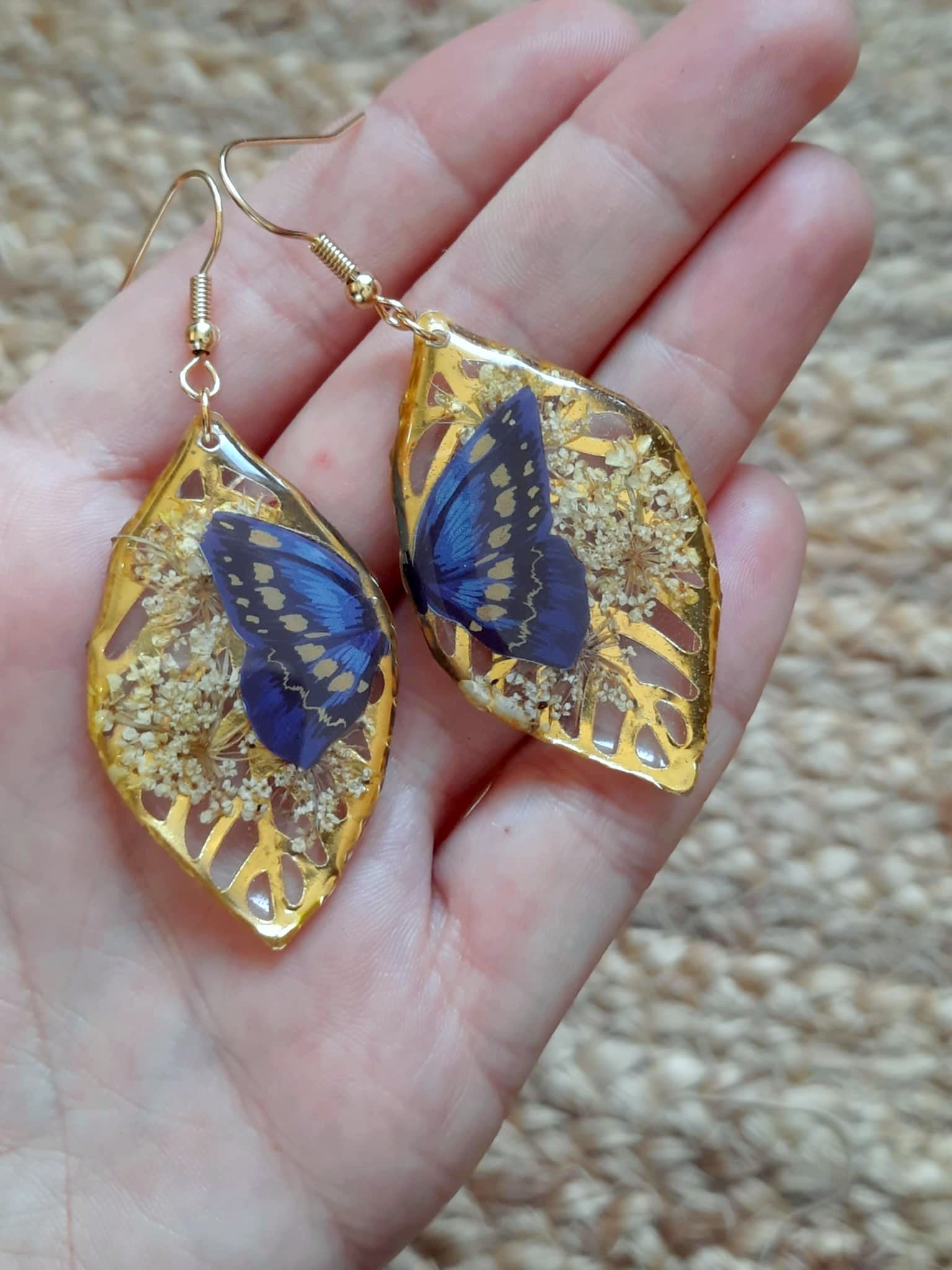 Boucles d'oreille, Fleur de carotte