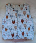 SHEARLING WAISTCOAT Reversible 4-6 YEARS Quilted BLUE