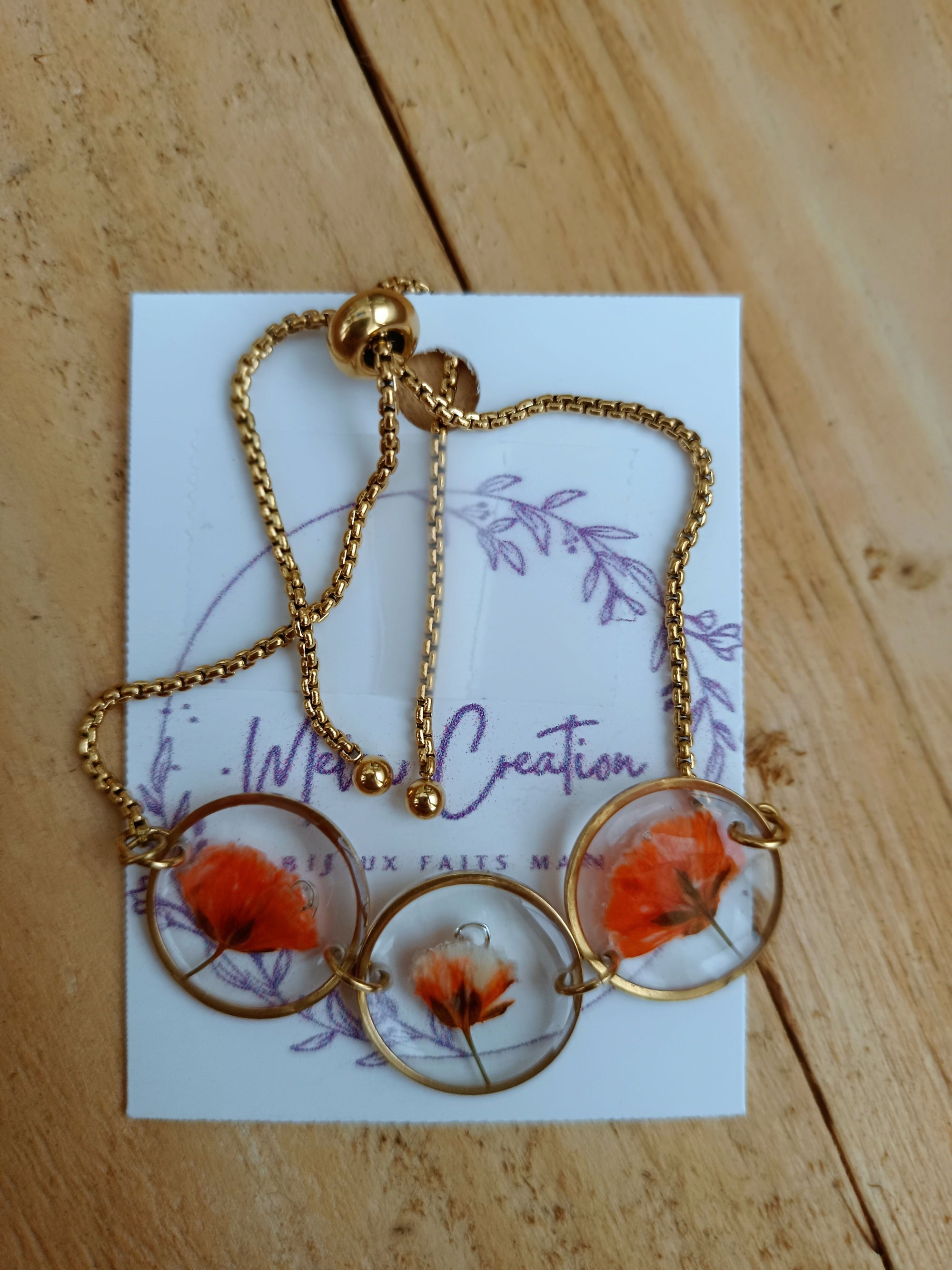 MEL/BMF Bracelets Multiples Fleurs séchées