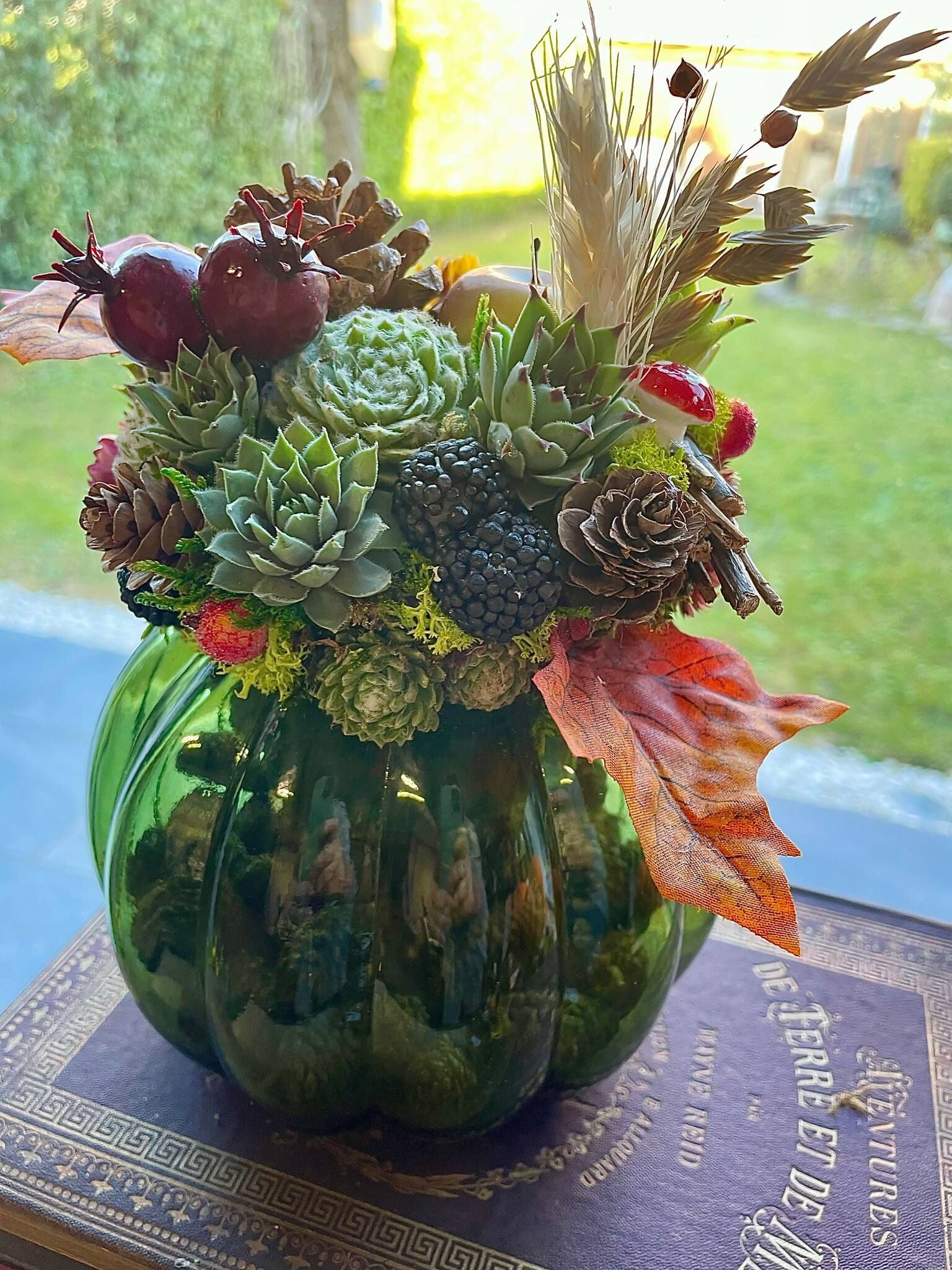 Pot citrouille en verre