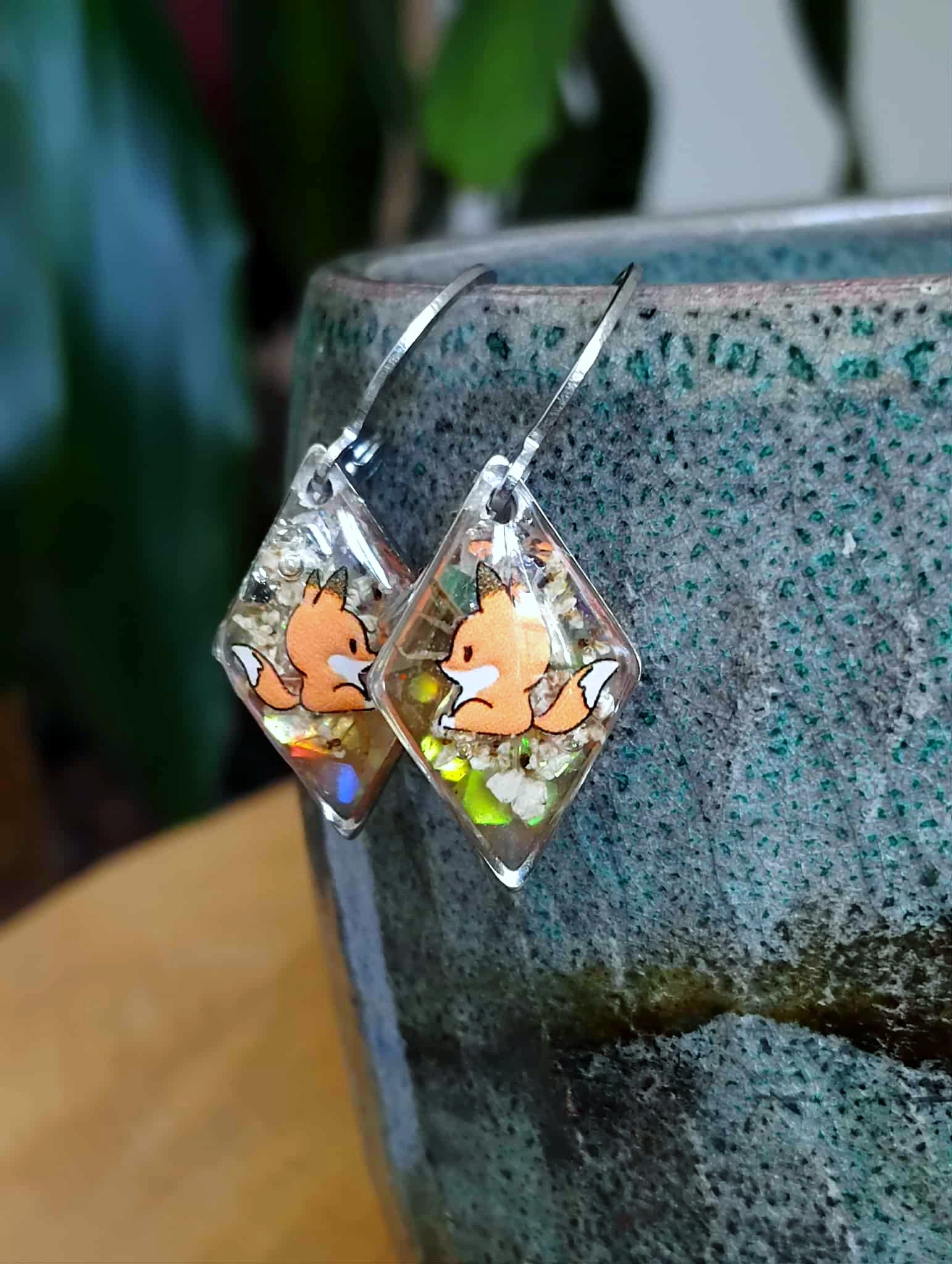 Boucles d'oreille, Fleur de carotte