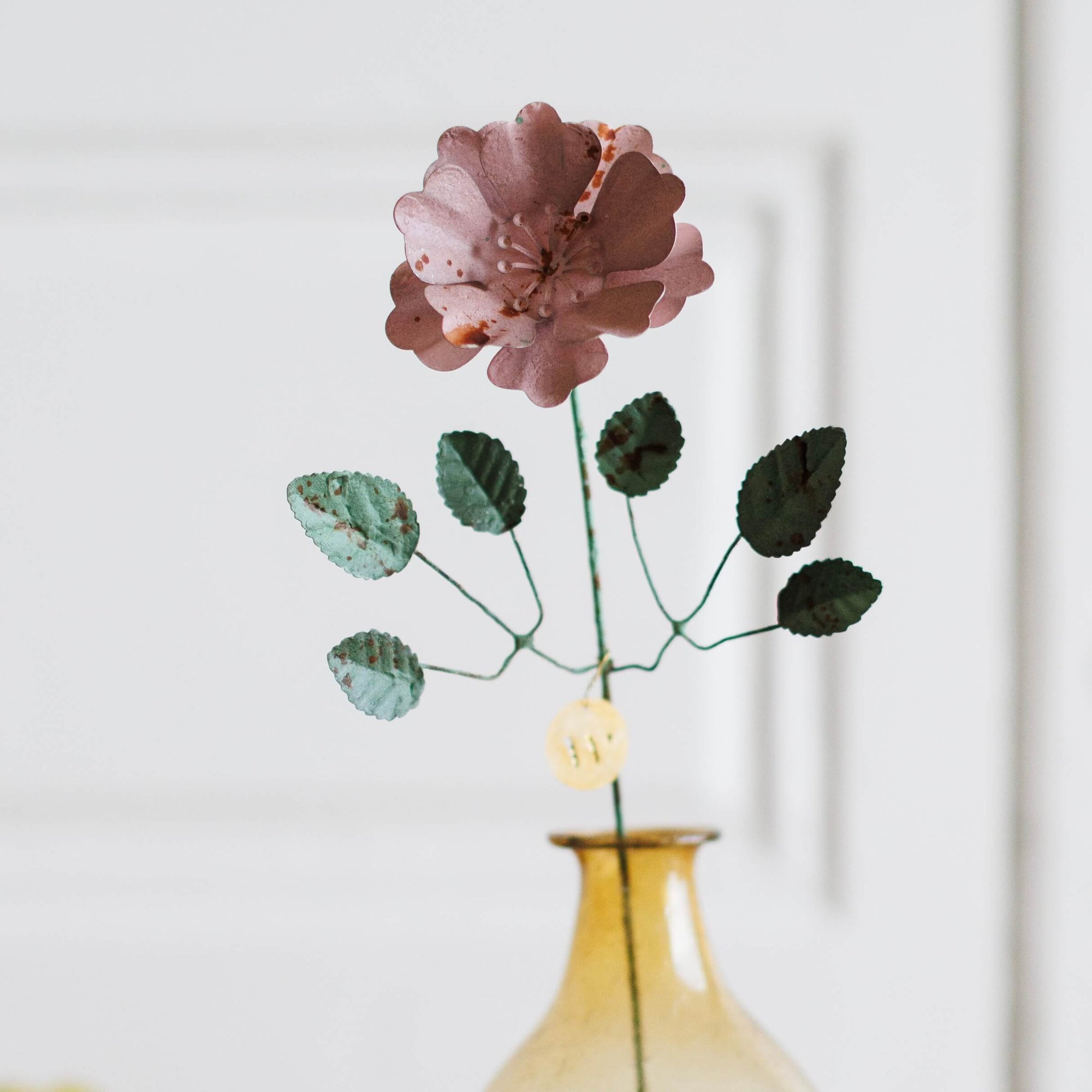 Fleur en laiton Kalika rose