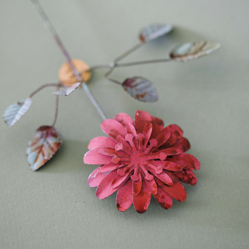 Fleur en laiton Kalika corail