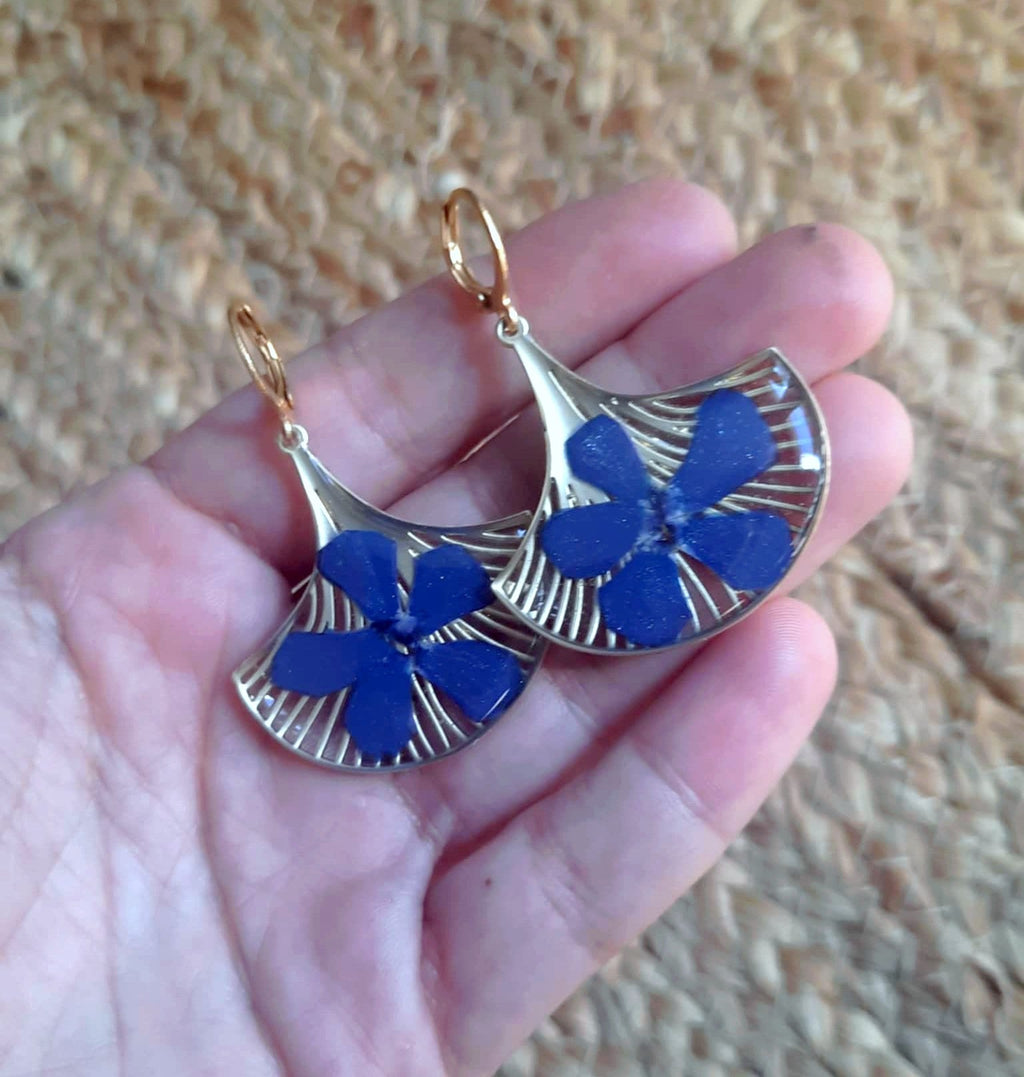 Boucles d'oreille, Pervenche
