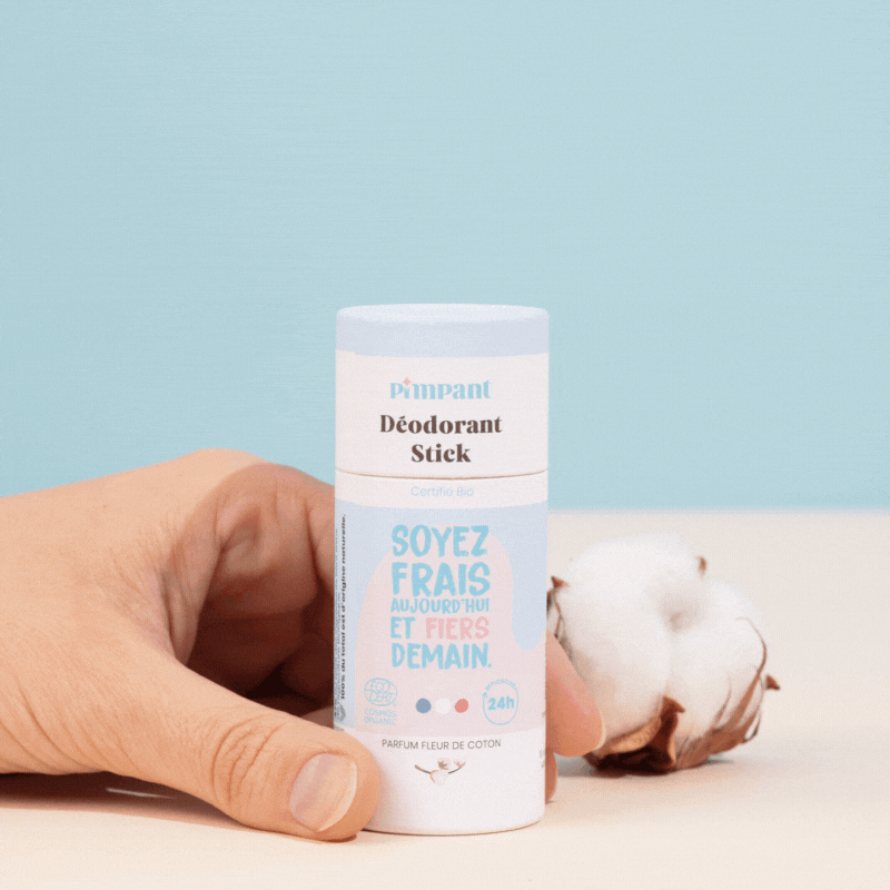 Utilisation du Déodorant solide Pimpant à la fleur de coton