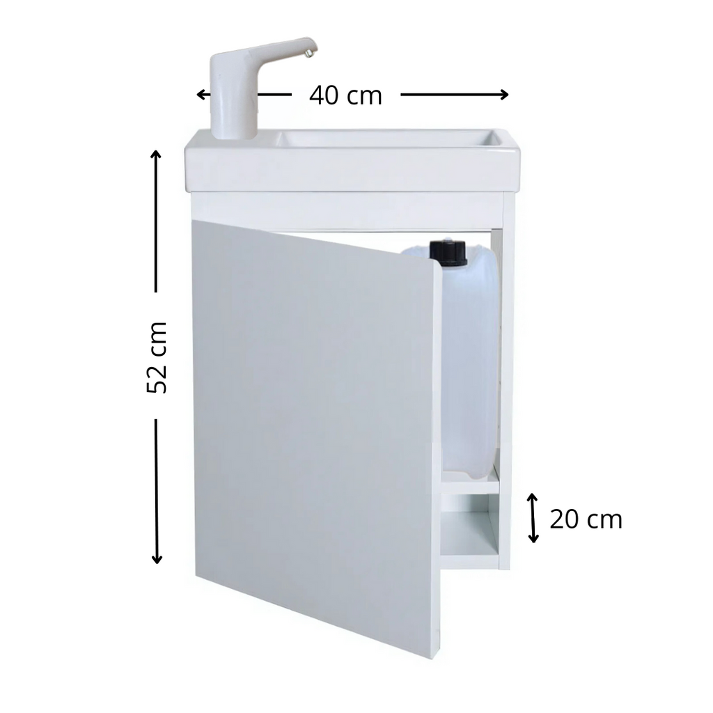 Lavabo Enfant Montessori évolutif 18 mois -  8 ans | Mobile, autonome en eau & sans travaux  - BLANC