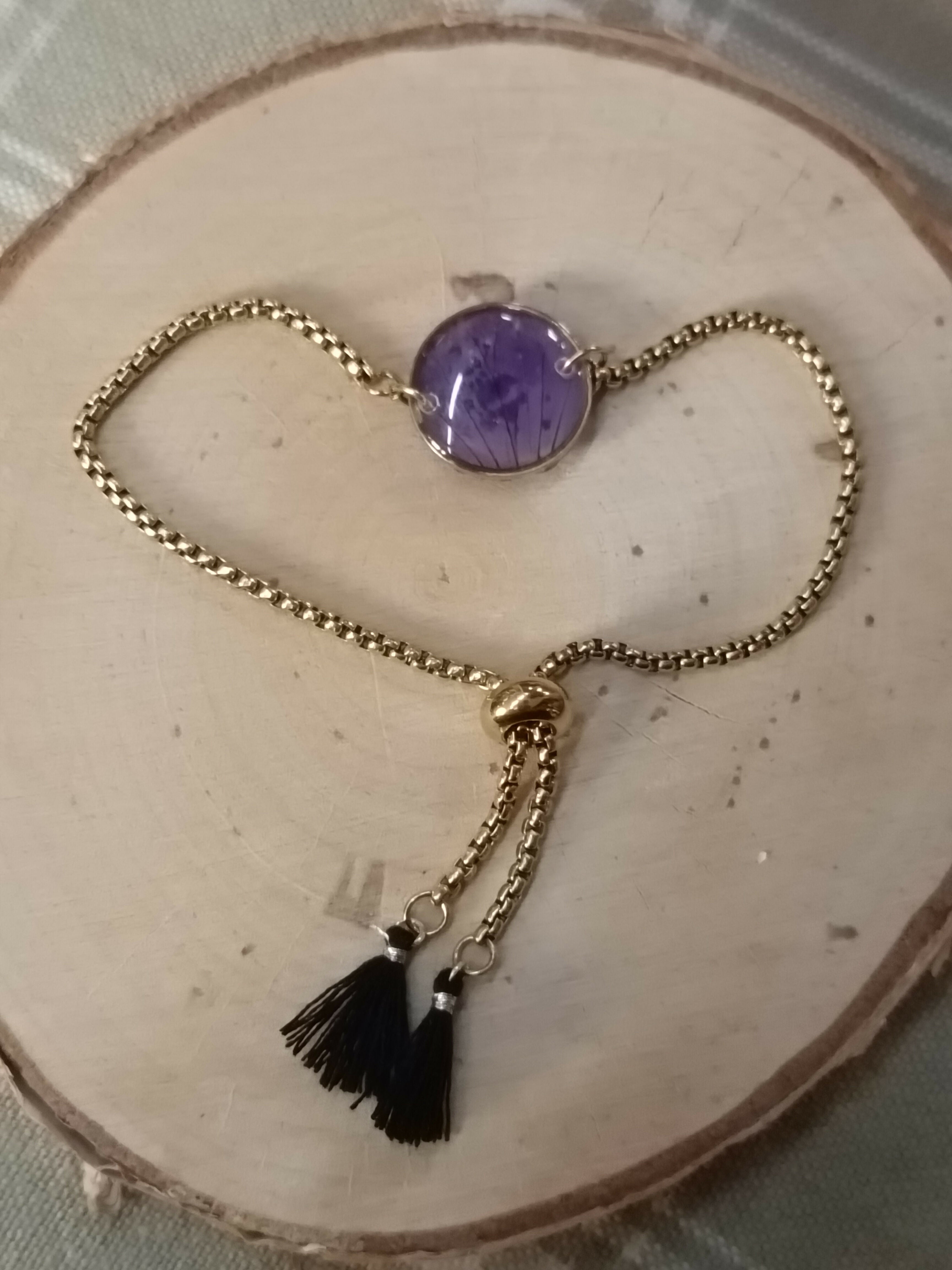 MEL/BFP Bracelets Fleurs séchées Pompons OR