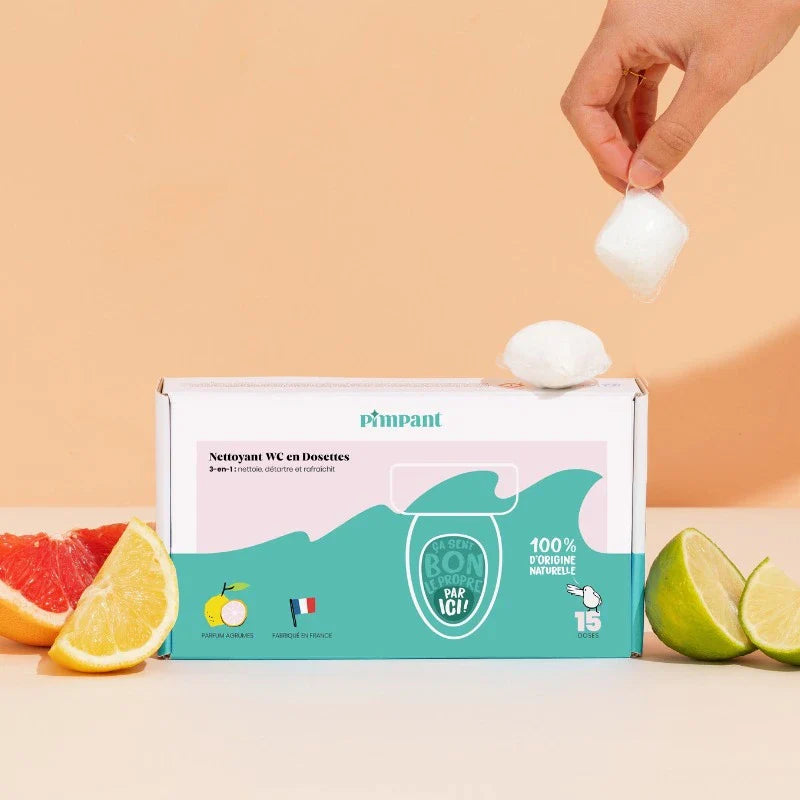 Dosettes nettoyage WC Pimpant naturelles et fabriquées en France