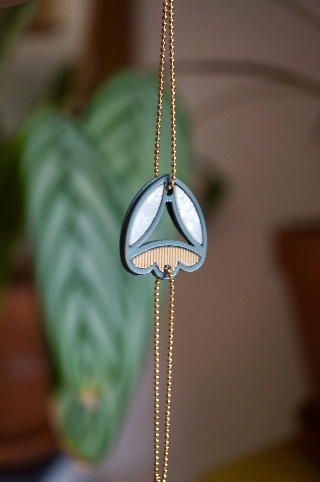 bracelet fleur en plexiglas - Sarü - vert