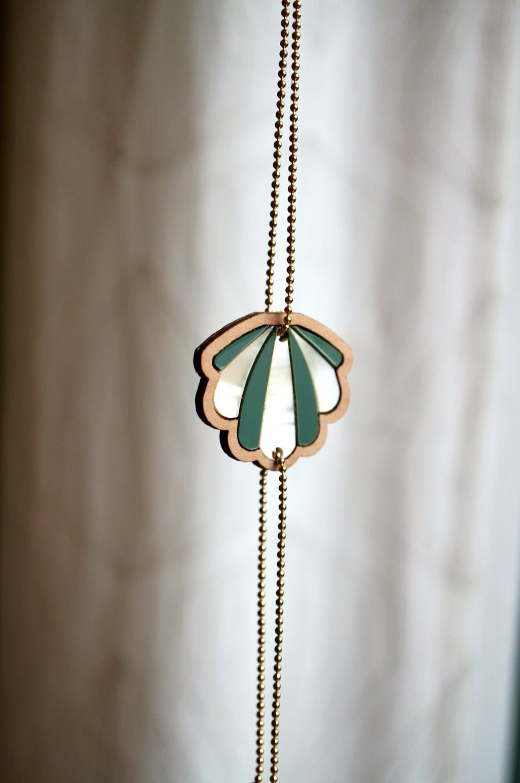 bracelet coquillage vert et nacre - Gaya