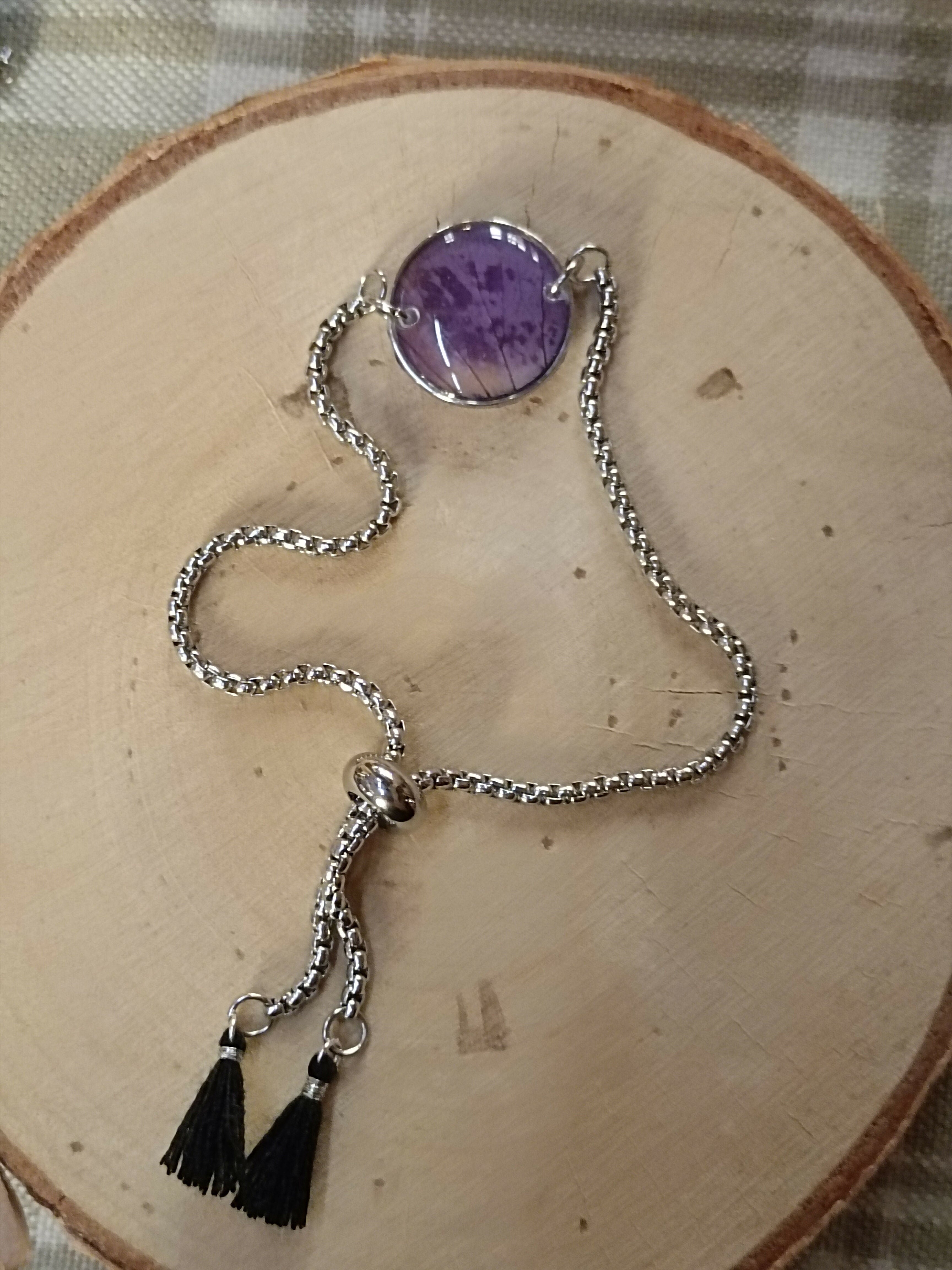 MEL/BFP Bracelets Fleurs séchées Pompons ARGENT