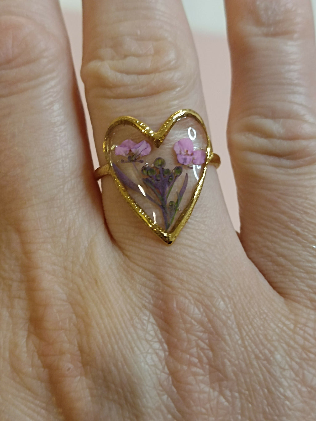 MEL/BCM Hammered Heart Ring