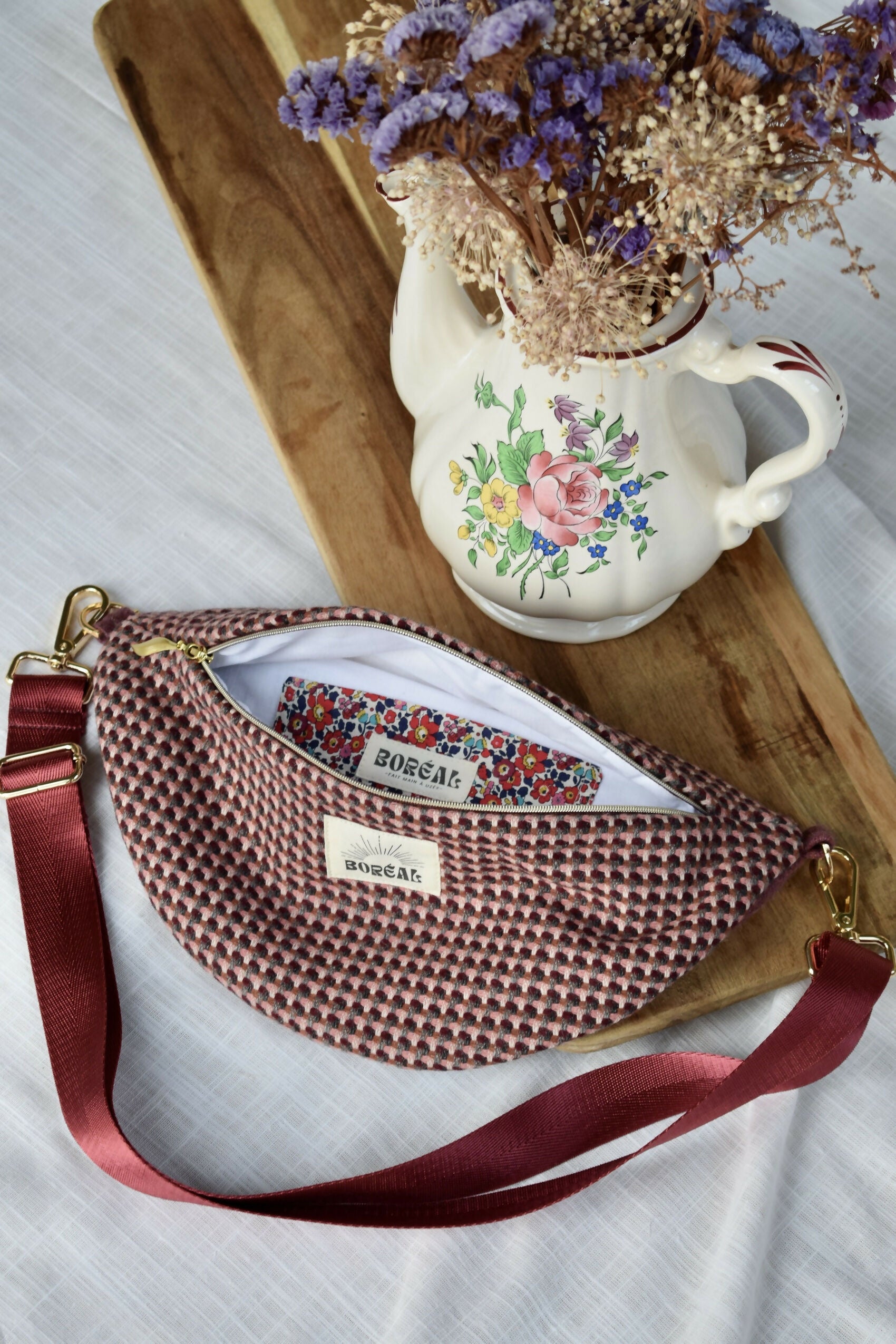 banane-bordeaux-tweed-coton-laine-carreaux-chic-ethique-artisanale-fait-main-tendance-upcycling-4