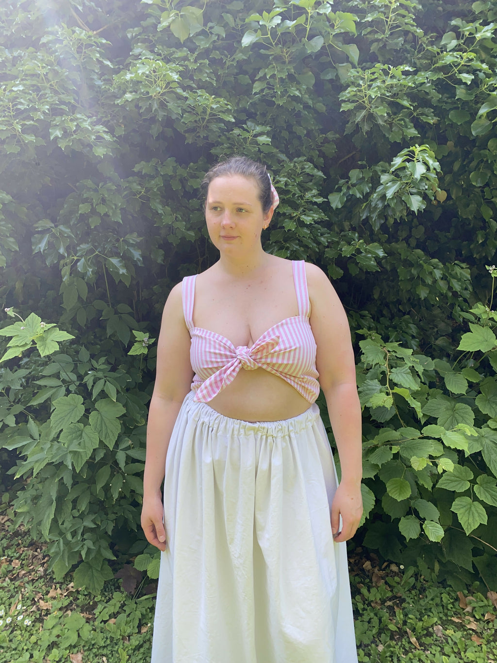 Jean-Marie - Crop top noué upcyclé